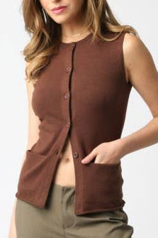 mila top - brown