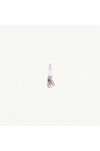 tiny watercolor print - ballet slippers