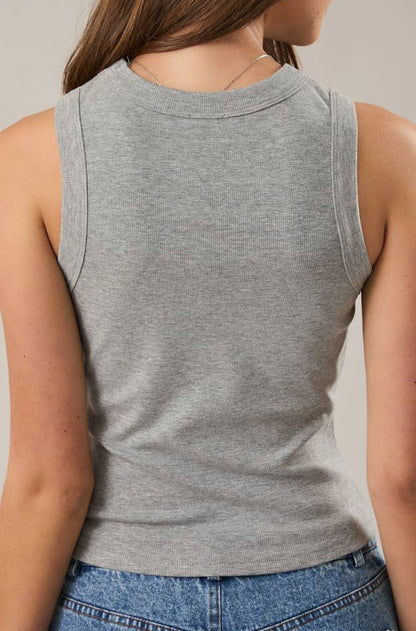 lana tank - heather grey