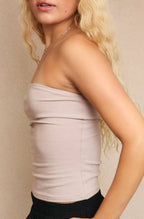 kamryn tube top - warm grey (FINAL SALE)