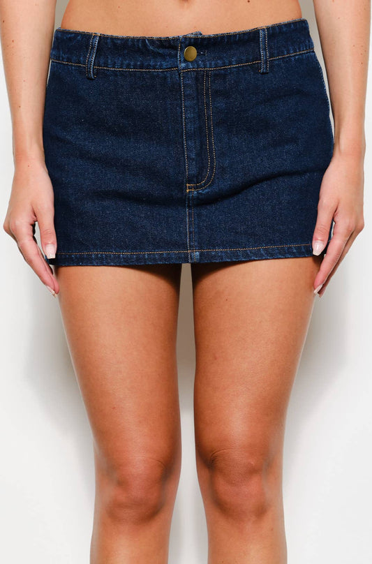 nia micro skort – denim