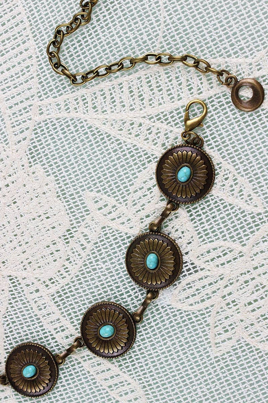 taos chain belt – antique gold