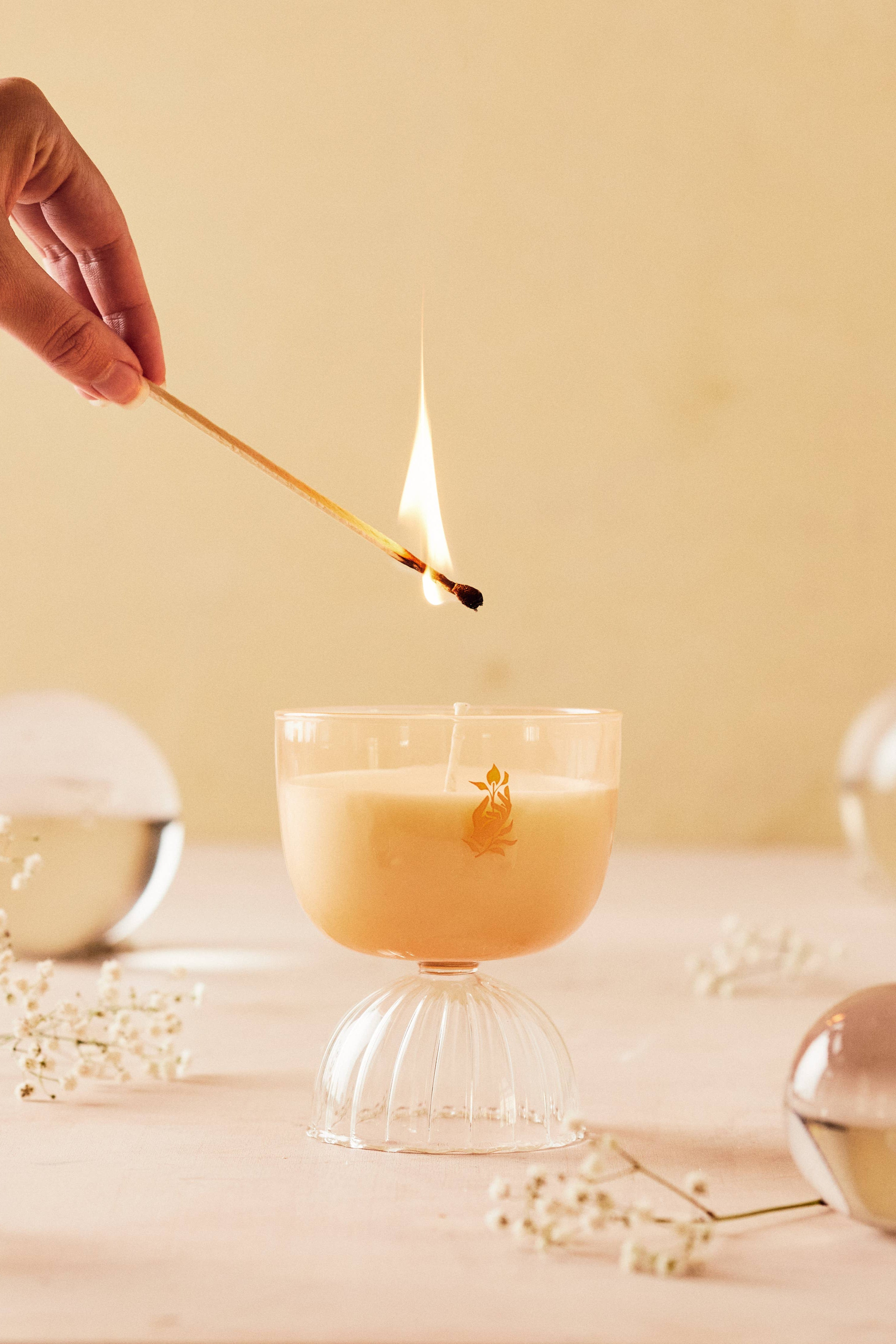 coupe candle - rosé