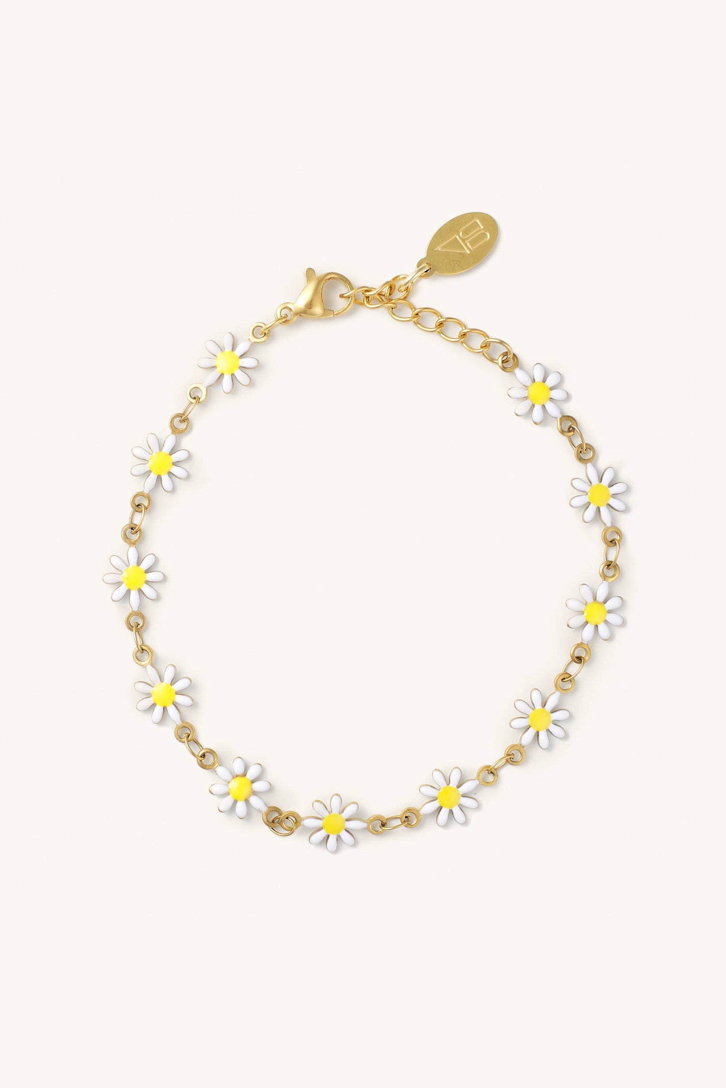 daisy bracelet - white