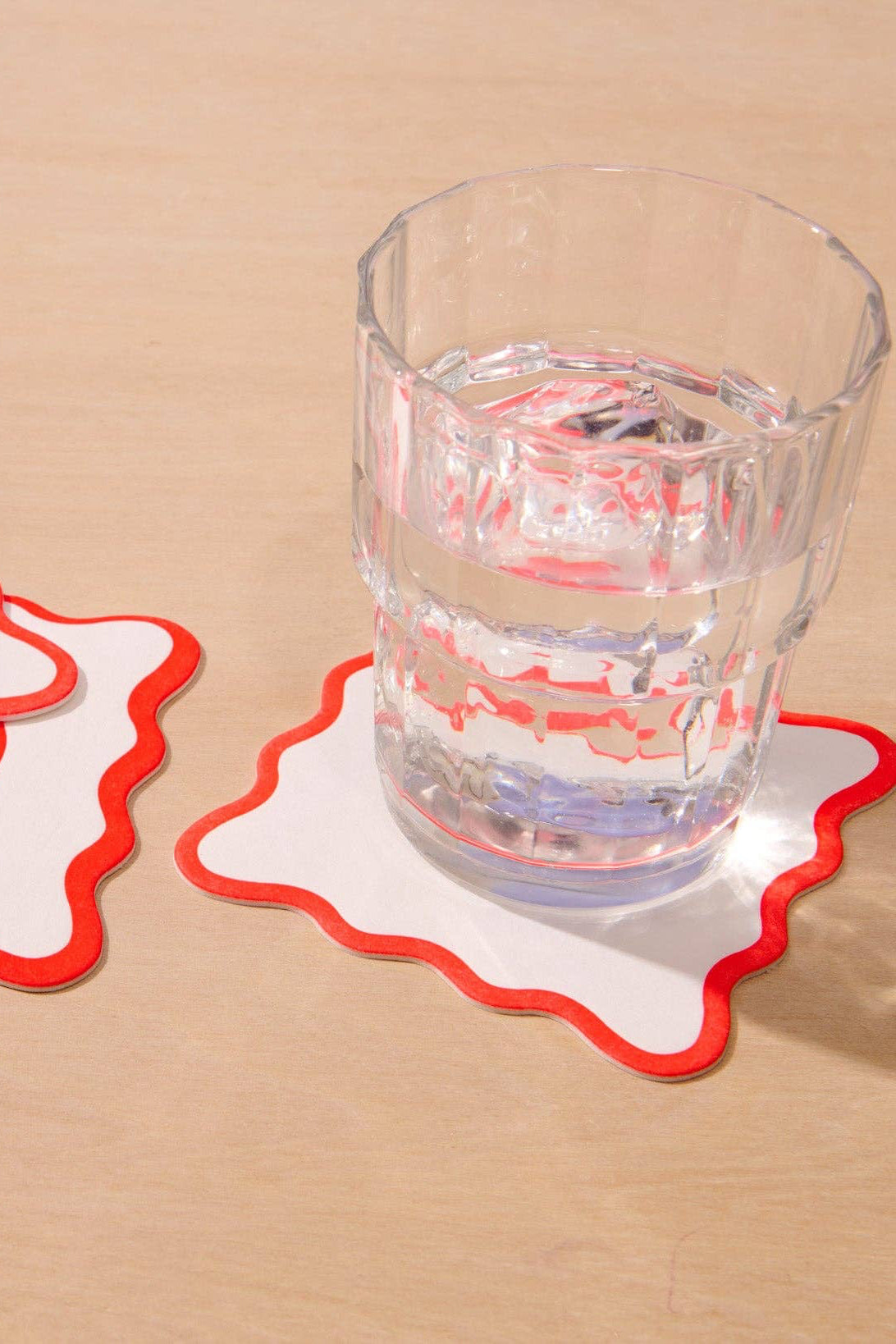 crudité letterpress coasters - tomato