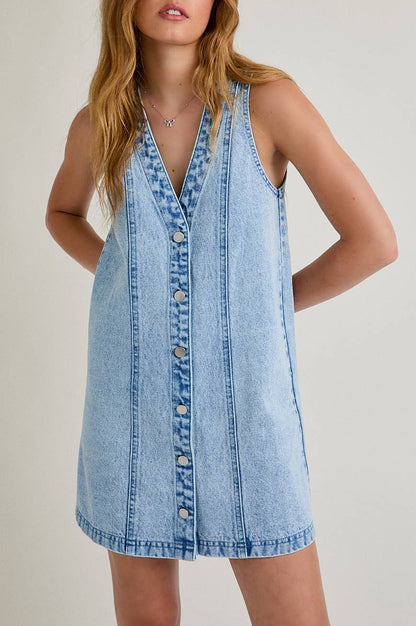 finley dress - light denim