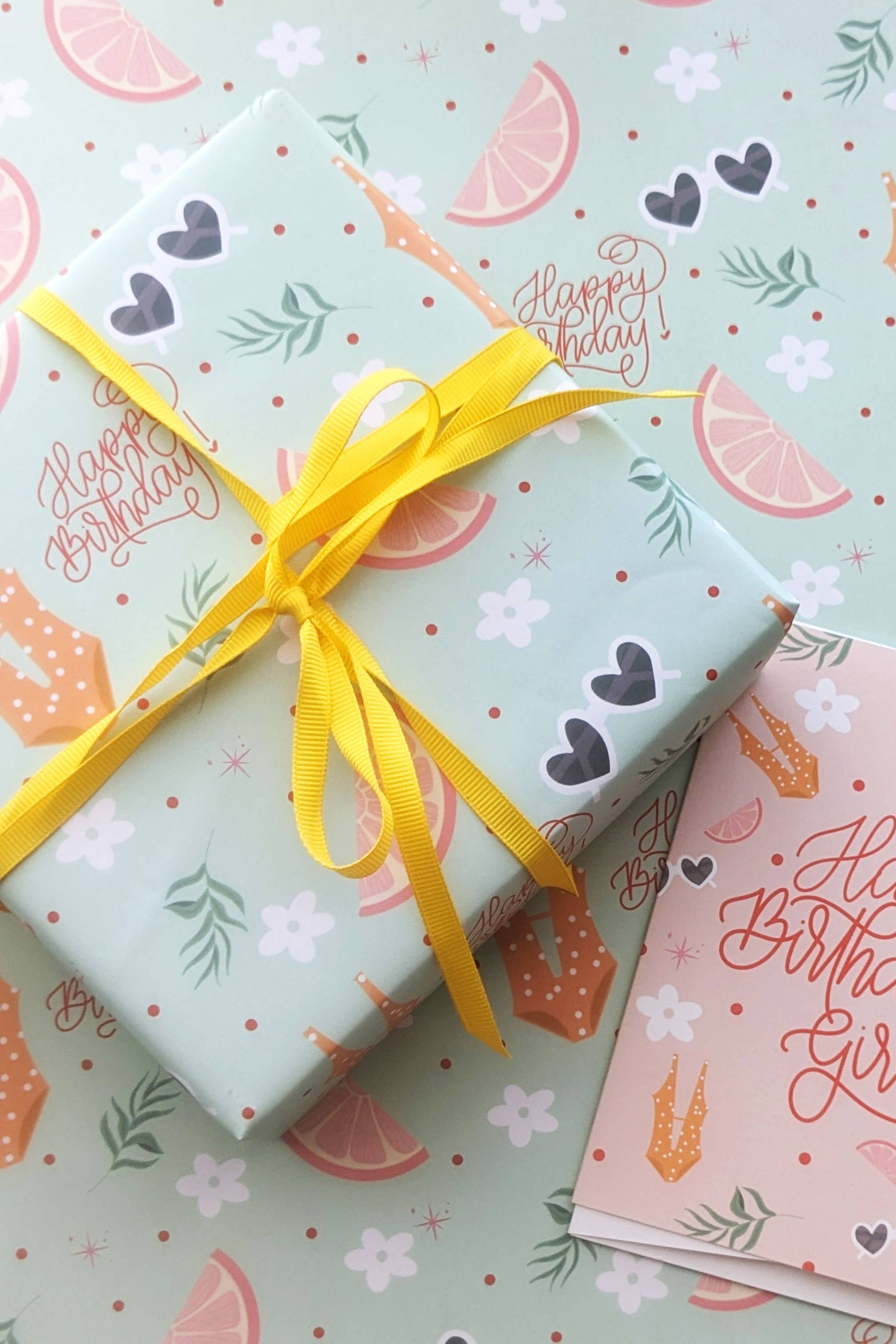 beach babe birthday - wrapping paper