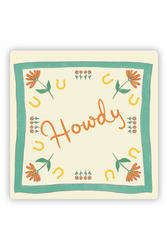 howdy bandana sticker