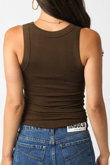 dean tank top - coffee