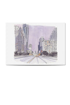 congress ave night postcard