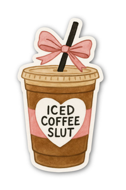 iced coffee slut sticker