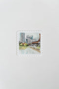 pfluger pedestrian bridge stamp sticker