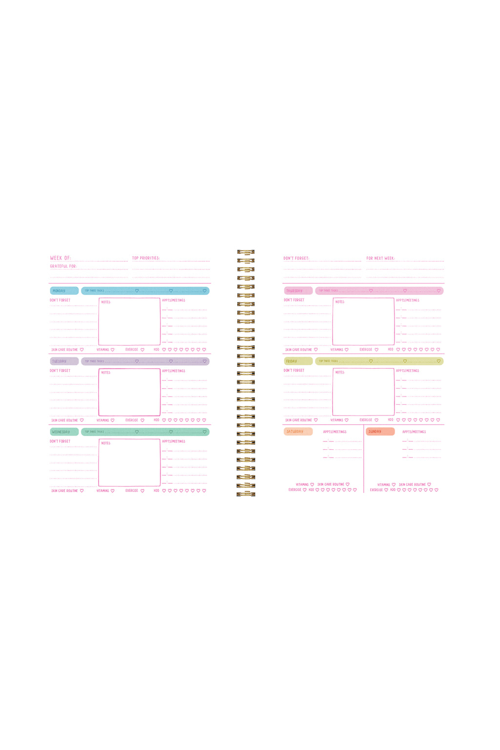 goal getter lite planner - trippy floral