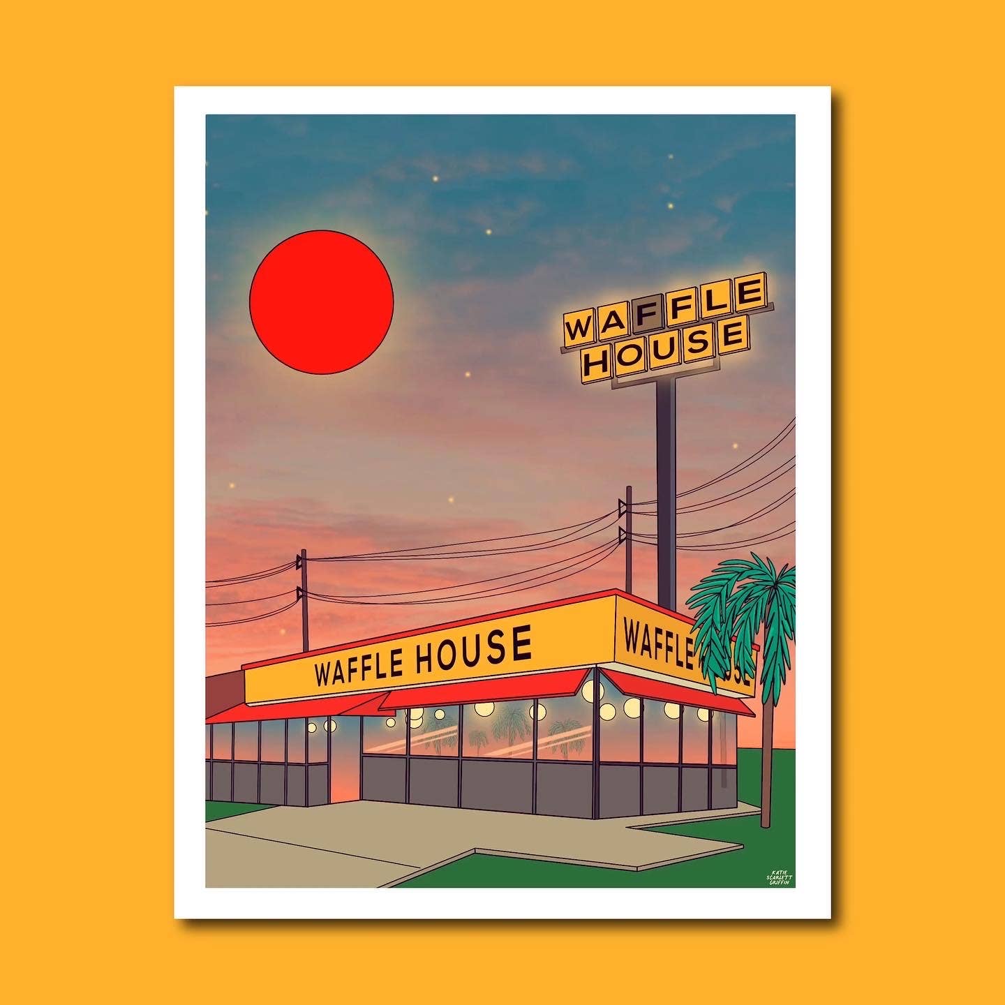 waffle house print