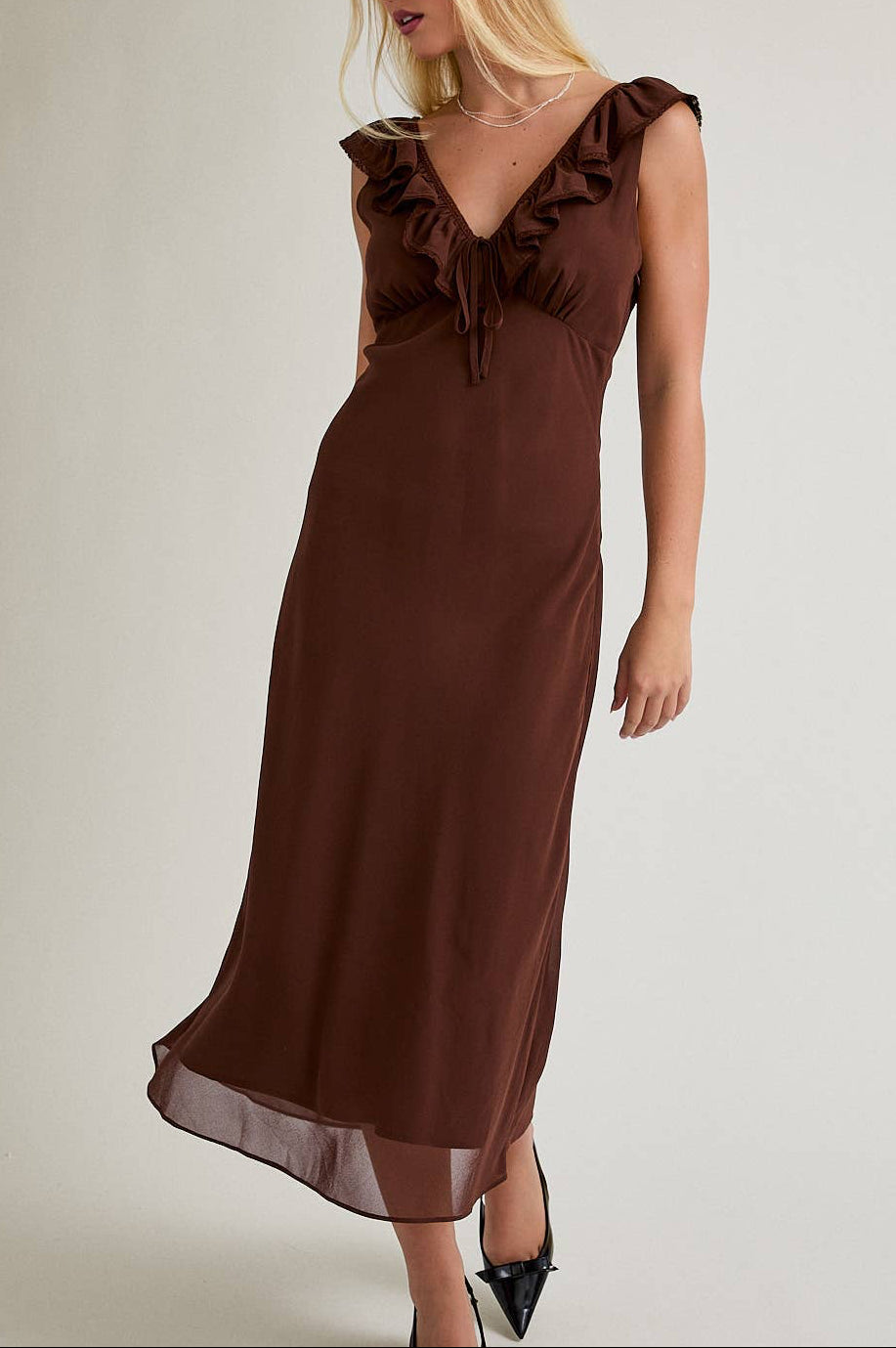 sutton dress - brown