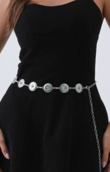 taos chain belt – antique silver