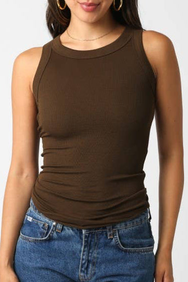 dean tank top - coffee