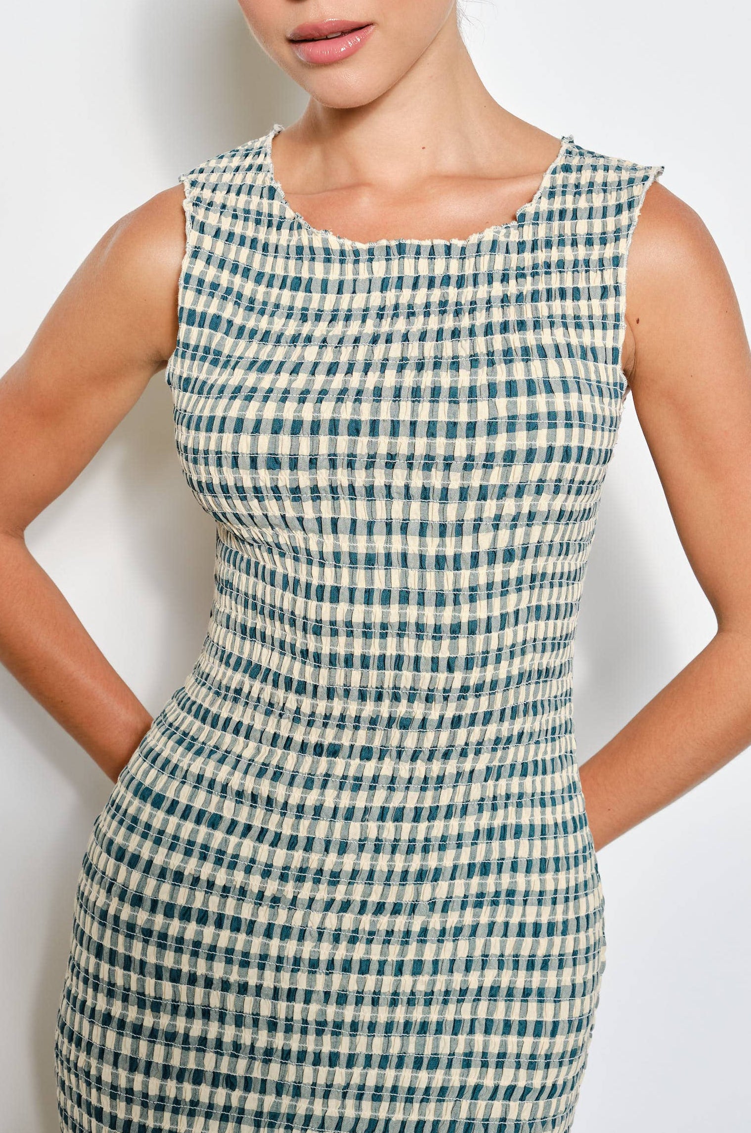 alexandria dress - forrest green