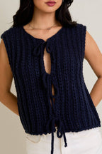 campbell sweater vest - navy (FINAL SALE)