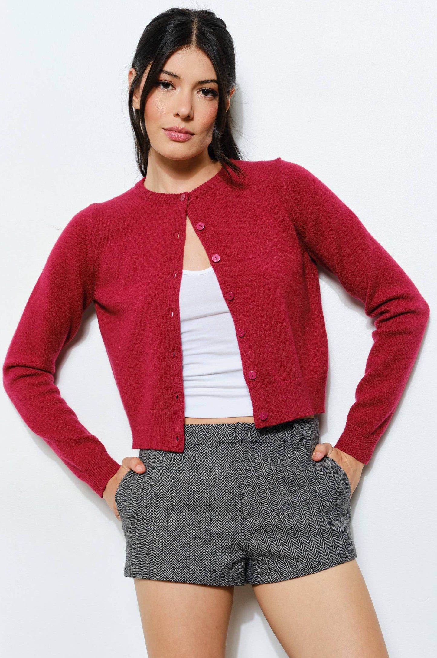 devyn cardigan - burgundy