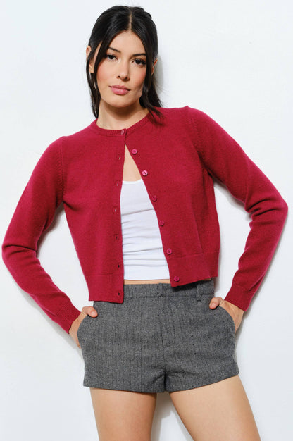 devyn cardigan - burgundy