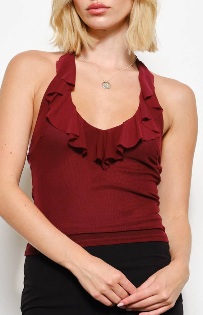 juliana halter – burgundy