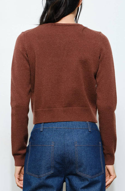 devyn cardigan - brown