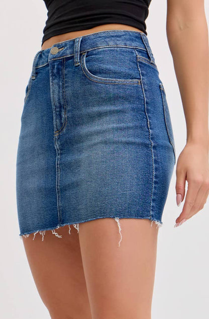 brynn skirt - mid wash
