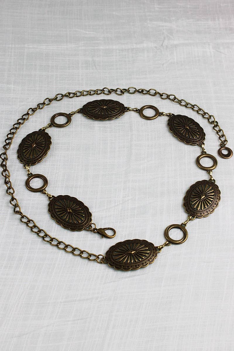 denver chain belt – antique gold