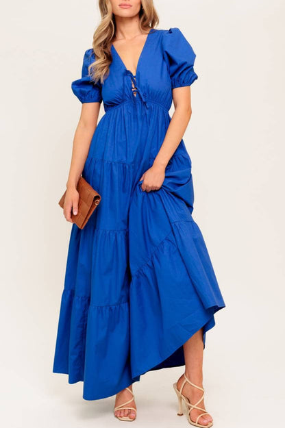 azure dress - royal blue