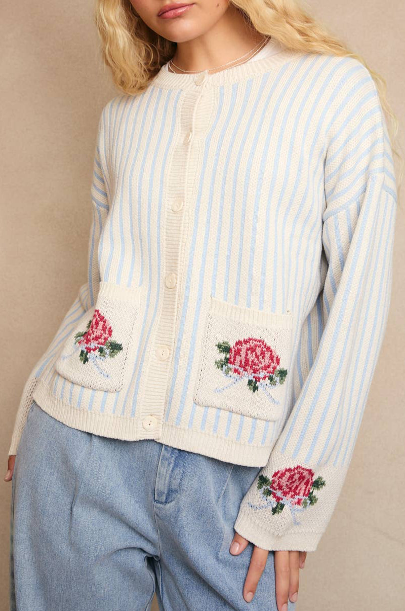 hazel cardigan - blue