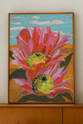 pink desert cactus flower print | el baker