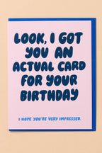actual card - birthday card