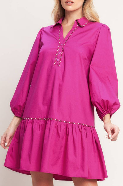 lydia dress - fuchsia