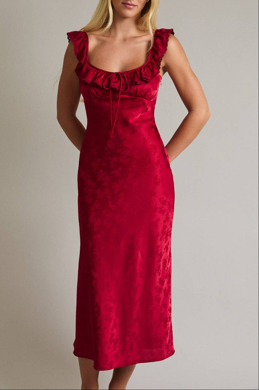 noel dress - ruby red