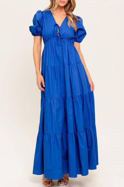 azure dress - royal blue