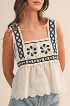 finley tank - cream