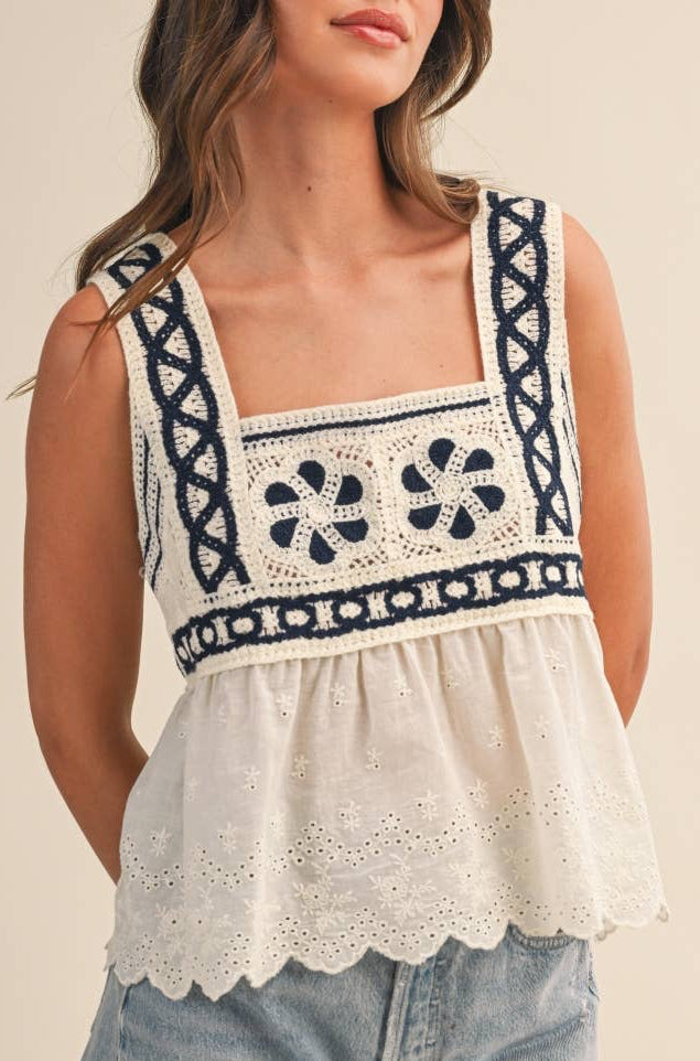 finley tank - cream