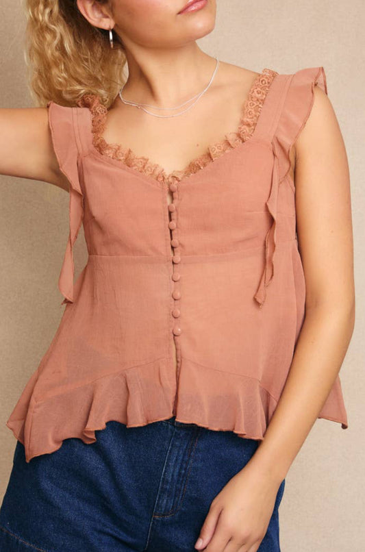garrison top - terracotta