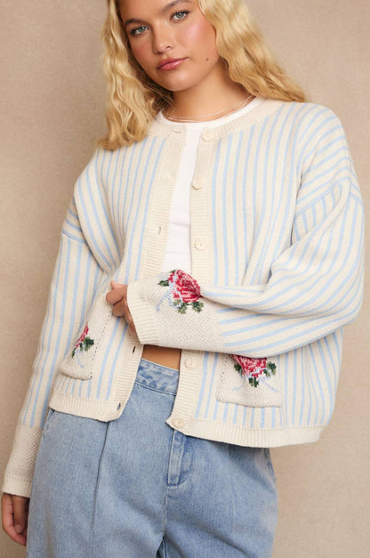 hazel cardigan - blue