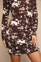 greta dress - brown