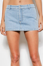 nią micro skort - light denim