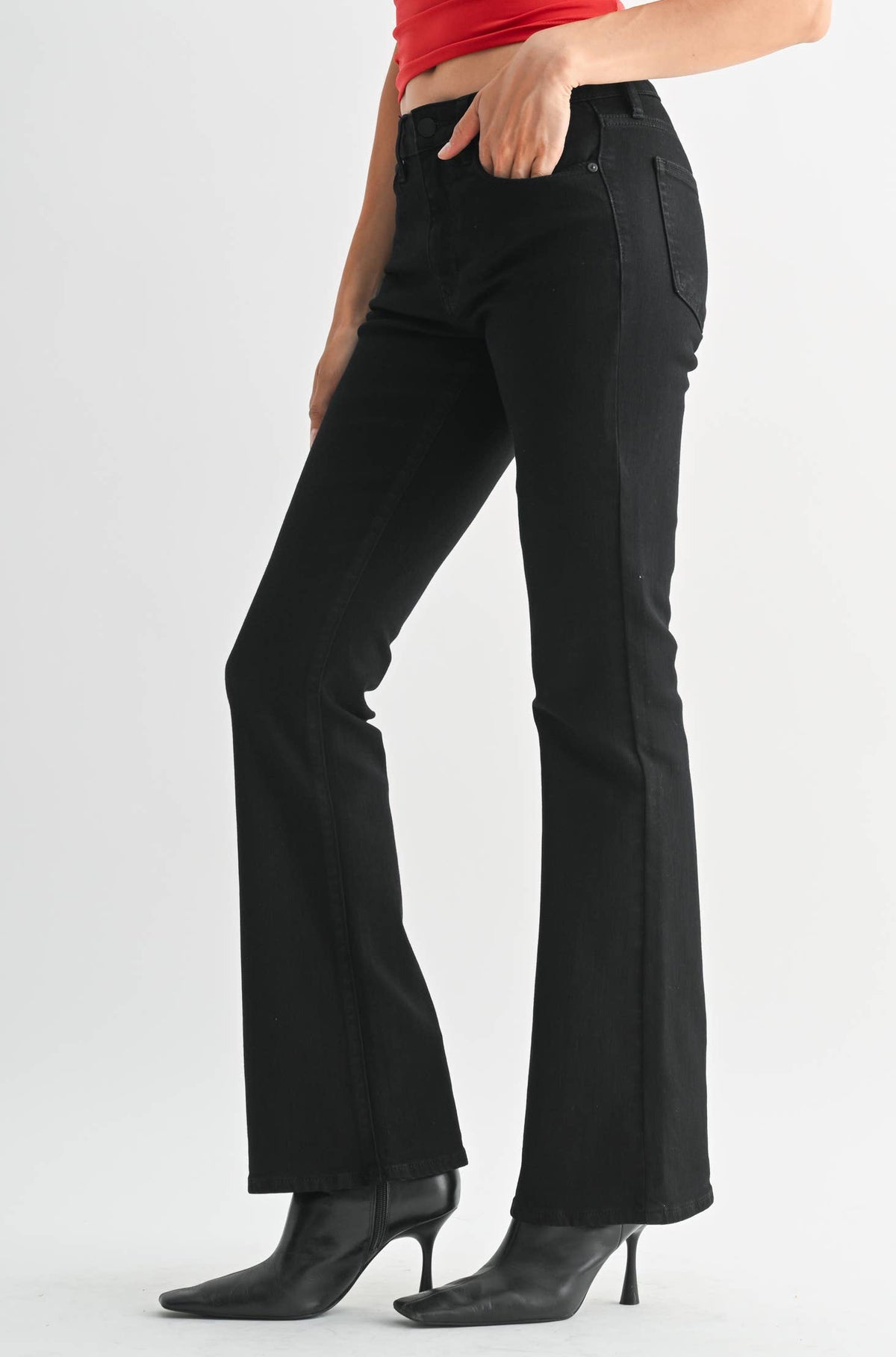 emma bootcut jean - black
