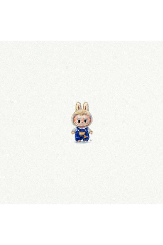 tiny watercolor print - labubu