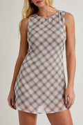 wren dress - light brown plaid (FINAL SALE)