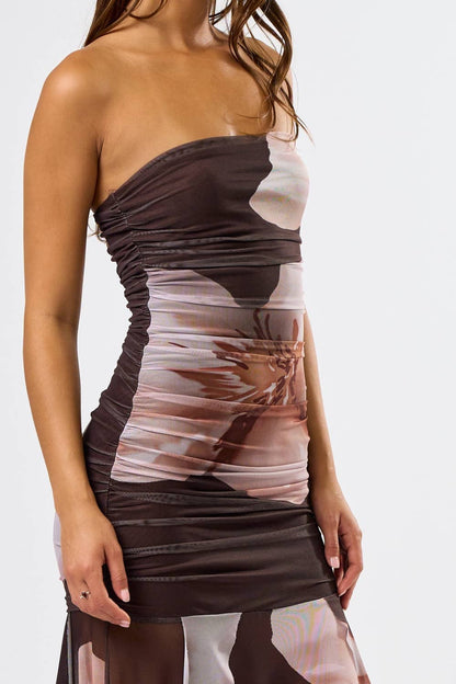 aurora dress - brown