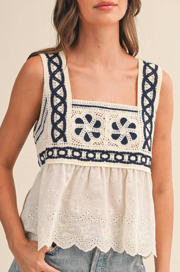 finley tank - cream
