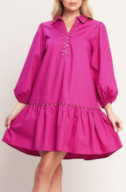lydia dress - fuchsia