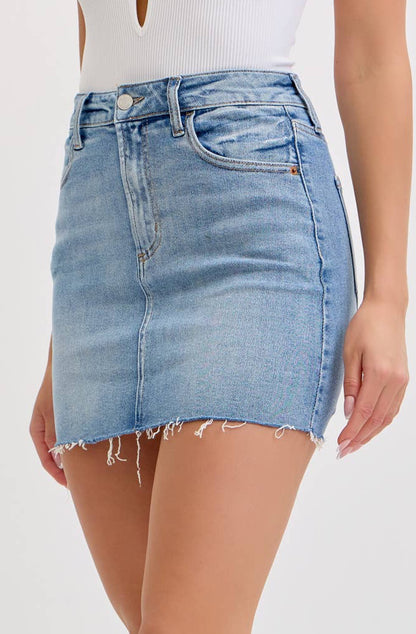 brynn skirt - light wash