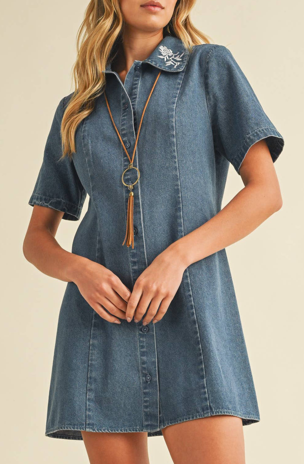 gracie dress  - denim
